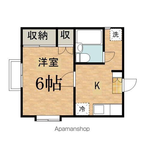 メゾンMOTO(1K/1階)の間取り写真