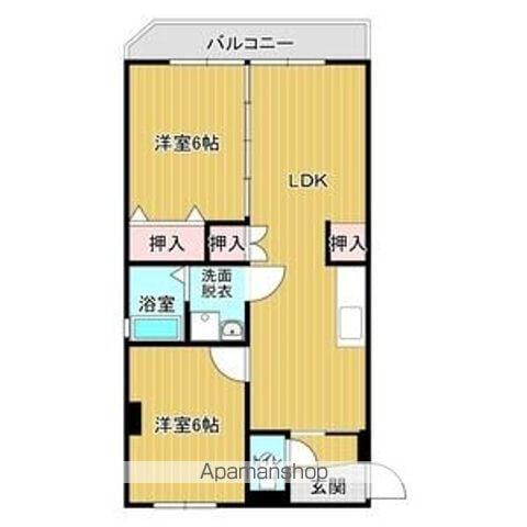 メゾン山の神(3DK/2階)の間取り写真