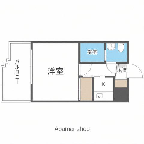 エステートマンション赤坂けやき通(1K/2階)の間取り写真