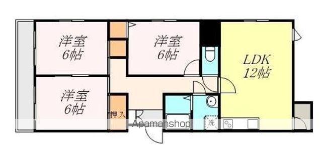 ソサエティー服部(3LDK/1階)の間取り写真