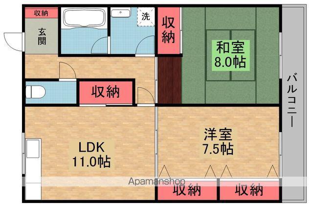 北川ハイツ(2LDK/2階)の間取り写真