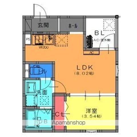 FSTYLE西取石2号館(ワンルーム/1階)の間取り写真