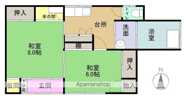 竹島アパート(2K/1階)の間取り写真