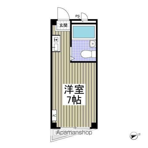 スターマンション2(ワンルーム/2階)の間取り写真