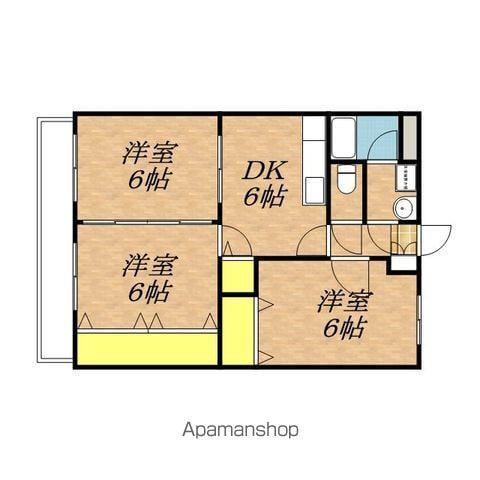 グリーンパークB棟(3DK/1階)の間取り写真