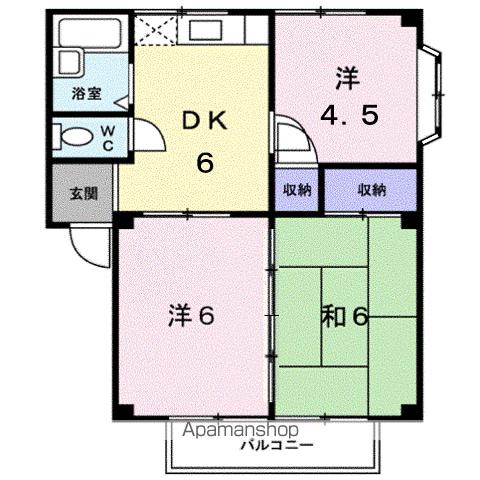 メゾンドサティ(3DK/2階)の間取り写真