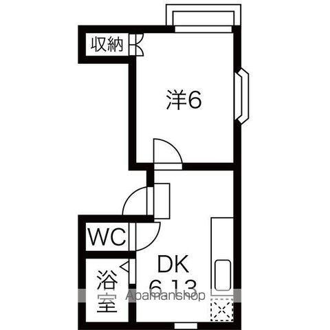 ナイスワン広畑(1DK/1階)の間取り写真