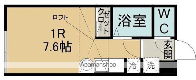 アイショウヴィラ国見(ワンルーム/1階)の間取り写真
