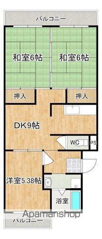 ハイツエミエール(3DK/1階)の間取り写真