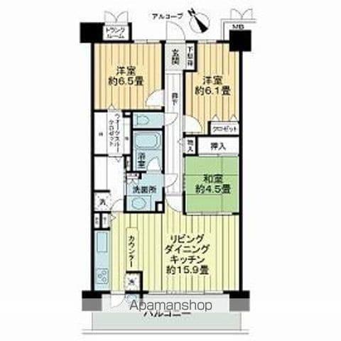 サーパス南彦根駅前(3LDK/7階)の間取り写真