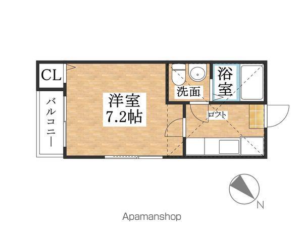 ルーエ 2番館(1K/2階)の間取り写真