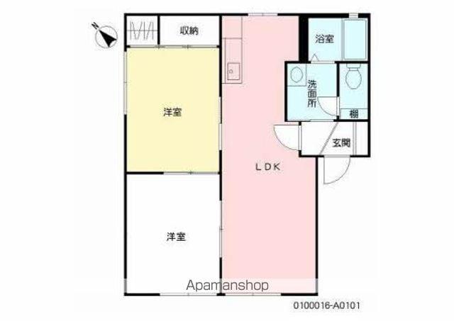 サンライズ Ⅲ(2LDK/2階)の間取り写真