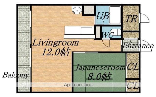 LEE SPACE北27条(1LDK/4階)の間取り写真