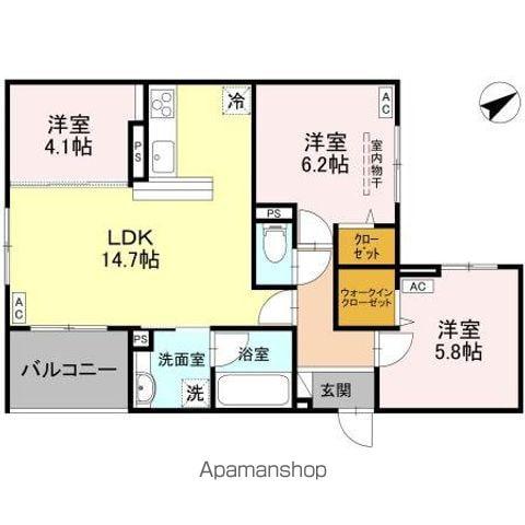 モンステラ(3LDK/3階)の間取り写真