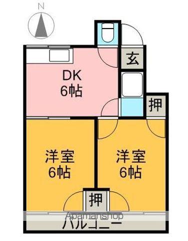 加藤マンション(2DK/2階)の間取り写真