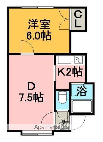 アークヒルズⅡ(1LDK/1階)の間取り写真