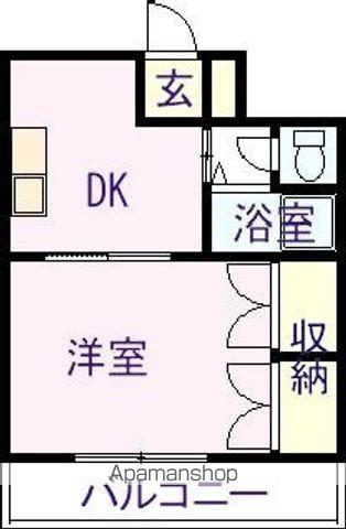 セレーノ燦燦(1DK/1階)の間取り写真