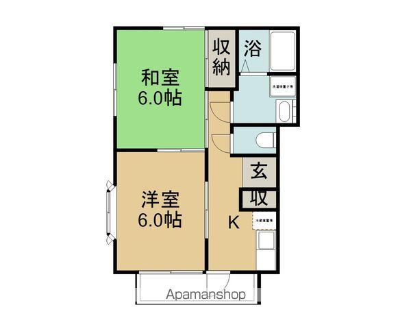 恵ハイツ(2K/1階)の間取り写真