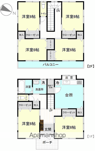 常磐線 広野駅(福島) 徒歩19分 2階建 築13年(6DK)の間取り写真