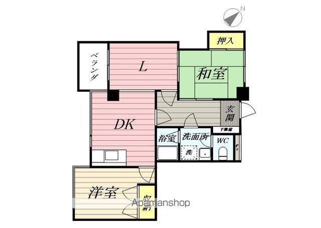 サニーハイツハルエ(2LDK/3階)の間取り写真