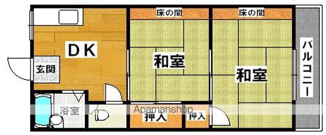 昭喜ハイツ(2DK/3階)の間取り写真