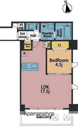 プレシャス・ロジェ 公園前(1LDK/5階)の間取り写真