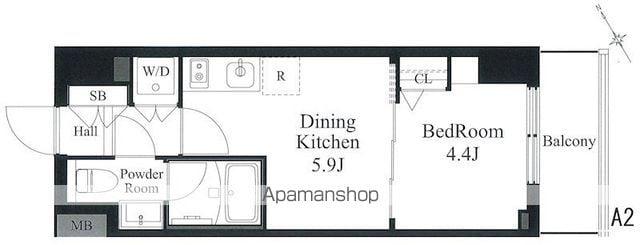 ラティエラ秋葉原(1DK/8階)の間取り写真