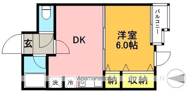 パレロワイアル(1DK/1階)の間取り写真