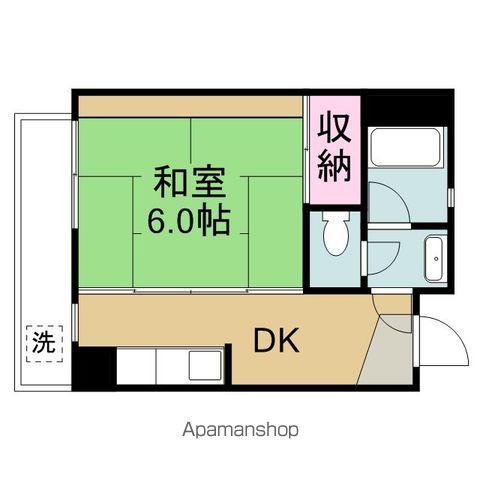 平和ビル 新館(1DK/5階)の間取り写真