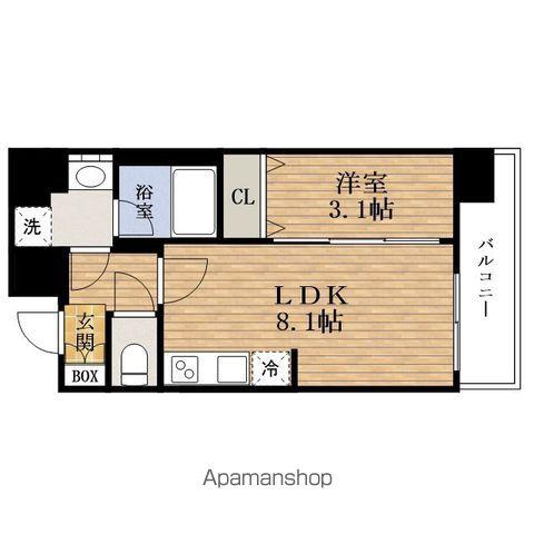 シーカラーⅢ(1LDK/4階)の間取り写真