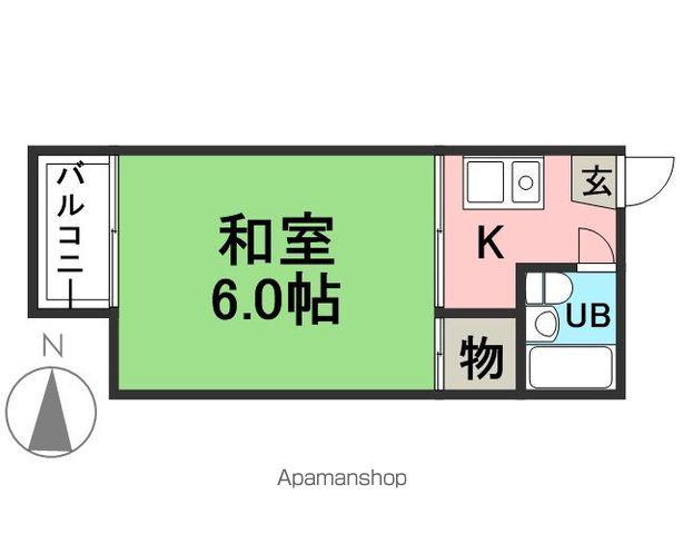コーポ美紗(1K/2階)の間取り写真