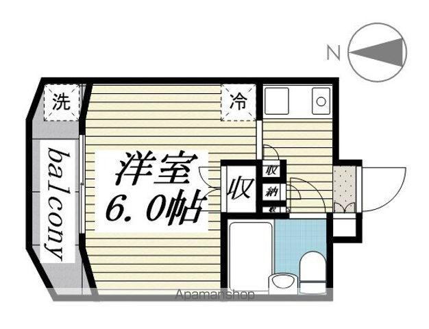 メゾン・ド・ルワージュ(ワンルーム/3階)の間取り写真