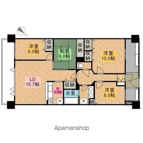 グランシティレイディアントアクアヴィータ(4LDK/7階)の間取り写真