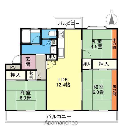 ALIVELY久松台(3LDK/1階)の間取り写真