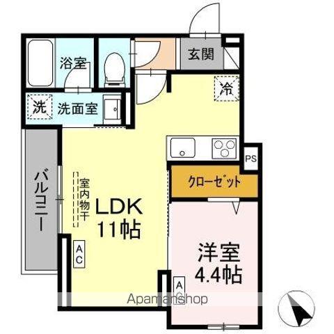 ASSET-COURT元横山町(1LDK/3階)の間取り写真