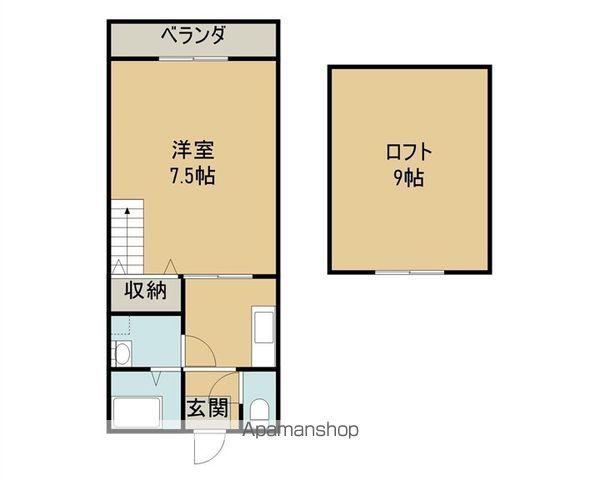 センチュリー大新 マンション A棟(1K/4階)の間取り写真