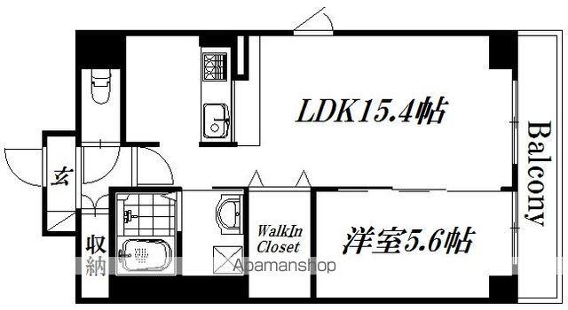ザ クレスト元浜(1LDK/2階)の間取り写真