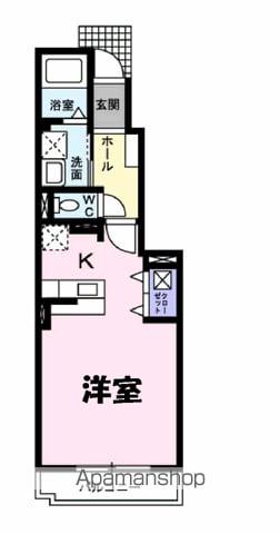 カーサ・フローラ(ワンルーム/1階)の間取り写真