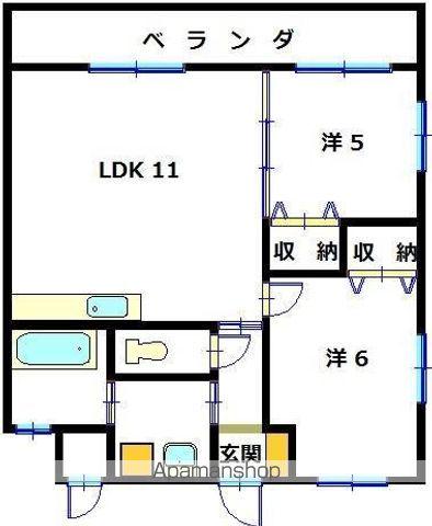GLORIS(2LDK/1階)の間取り写真