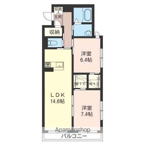 ブリランテ オー(2LDK/2階)の間取り写真