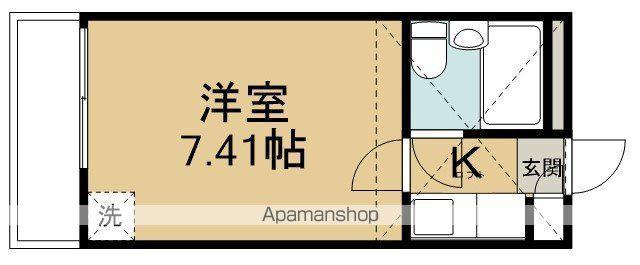 ルピナス(1K/2階)の間取り写真