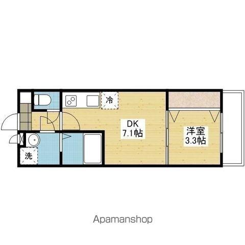 スミタスヴィラ清水(1DK/3階)の間取り写真