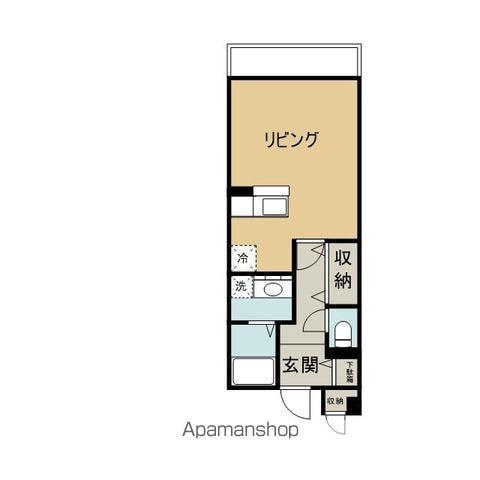 アンソレイエ(1K/1階)の間取り写真