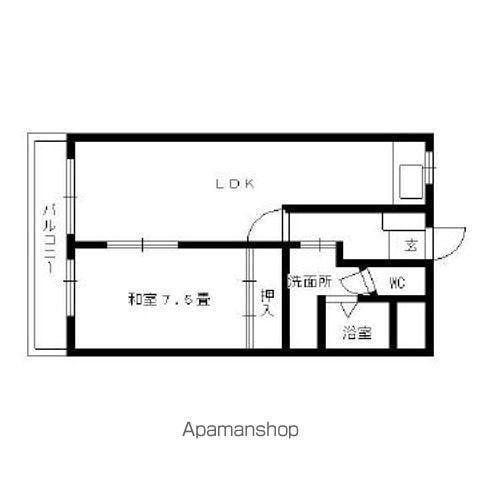 シャトレイズミ(1LDK/2階)の間取り写真