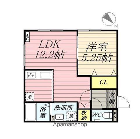 セレーノ泉(1LDK/1階)の間取り写真