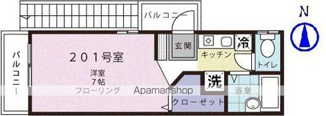 クレイグレース(1K/2階)の間取り写真