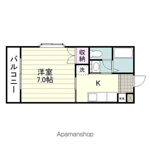 エスポワール21(1K/4階)の間取り写真