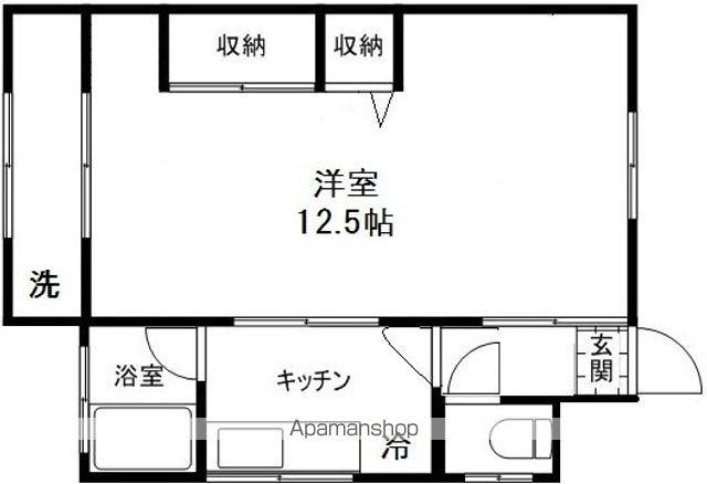 南風荘(1K/1階)の間取り写真