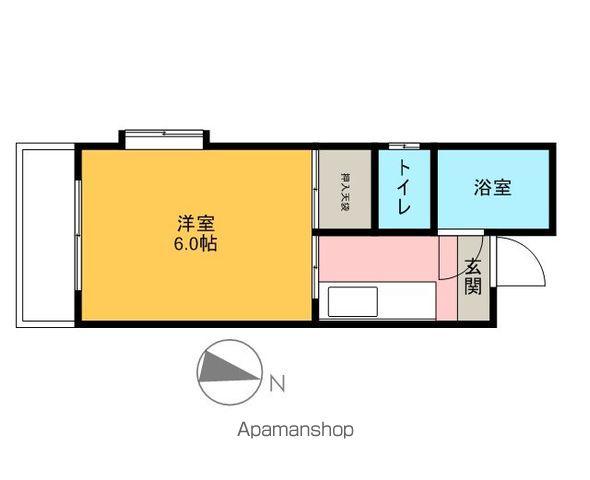 大木マンション(1K/2階)の間取り写真