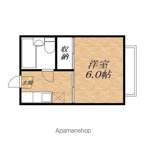 近江鉄道八日市線 八日市駅 バス乗車時間:13分 中小路バス停で下車 徒歩4分 2階建 築37年(1K/2階)の間取り写真